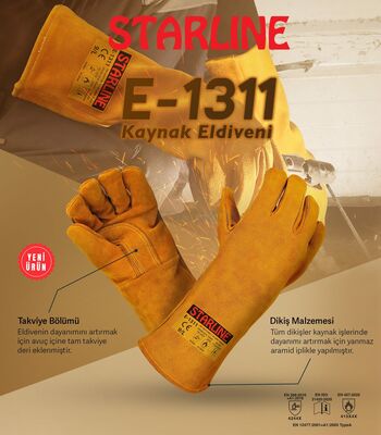Starline E-1311 Deri Kaynak Eldiveni - 2