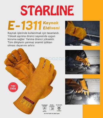 Starline E-1311 Deri Kaynak Eldiveni - 3