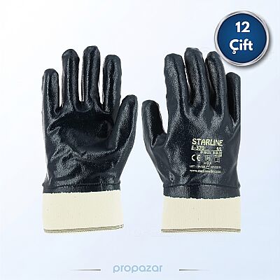 Starline E-370 Nitril Petrolcü Eldiveni - 12li Paket - 1