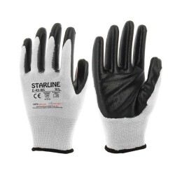 Starline E-43-BS Beyaz Siyah Nitril Eldiven - 12li Paket - 2