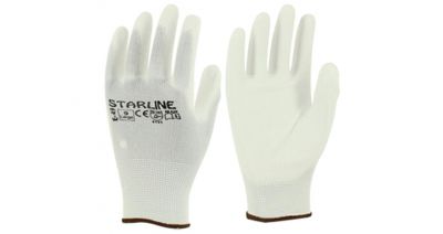 Starline E-49-BB Beyaz PU Kaplı İz Bırakmaz İş Eldiveni - 12li Paket - 2