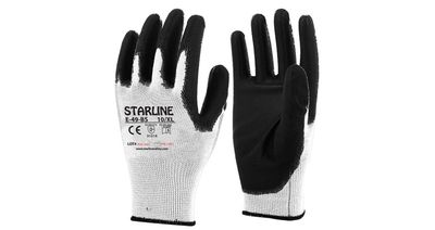Starline E-49 Siyah Beyaz PU Eldiven - 12li Paket - 2