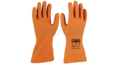 Starline STL-75 0,75 mm Pamuk Astarlı Kauçuk Kimyasal Eldiven - 1