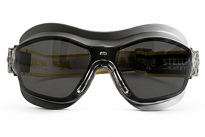 SteelPro Spy Full Seal Tam Kapalı Koruyucu Google Gözlük - Gri Lens - 1