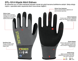 STL-1014 Kaydırmaz Köpük Nitril Eldiven - 2
