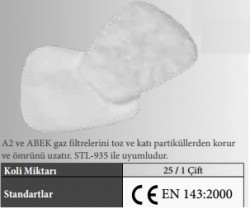 Starline STL-930 P2R Partikül Ön Filtresi - Starline İş Güvenliği Ürünleri