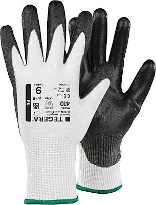 TEGERA 410 Cut B PU Kaplı Kesilmeye Dayanıklı İş Eldiven - 1