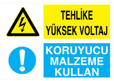 Tehlike Yüksek Voltaj Koruyucu Malzeme Kullan Levhası - 1