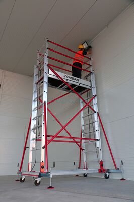 TELESAFE XLN Premium İki Parçalı Alüminyum İskele 2x13 Basamaklı - 8
