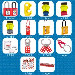 Temel EKED LOTO Etiketleme Kilitleme Seti Paket-2 - 2