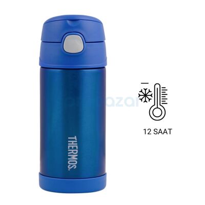 Thermos F401 Funtainer SS Çocuk Pipetli Termos 0.355L 108674 Blue BL - 5010576086747 - 1
