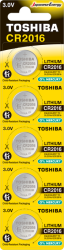 Toshiba CR 2016 Lithium Pil 5'li - Toshiba Piller