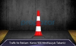 Trafik ve Reklam Konisi 500 mm ( Kauçuk Tabanlı ) MFK3550 - 1