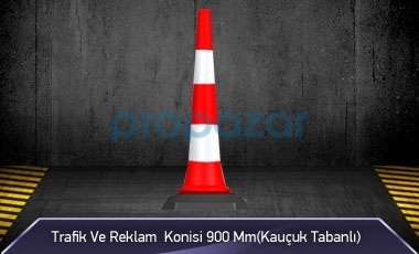 Trafik ve Reklam Konisi 900 mm ( Kauçuk Tabanlı ) MFK3590 - 1