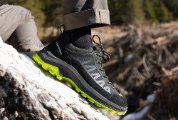 Trekking Hiking Mikeno Düşük Su Geçirmez Erkek Dağcılık Ayakkabısı Antrasit Lime - 2