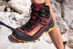 Trekking Hiking Mikeno Mid Su Geçirmez Dağcılık Kadın Botu WP Bordo Turuncu - 3