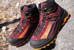 Trekking Hiking Mikeno Mid Su Geçirmez Dağcılık Kadın Botu WP Bordo Turuncu - 4