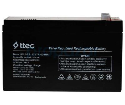 Ttec Base 12V 7AH Bakımsız Kuru Akü - 2