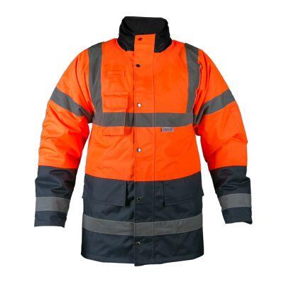 Uniwest UW 323 Turuncu Lacivert Reflektifli Parka - 1