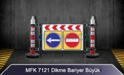 Uyarı Levhalı Dikme Bariyer Büyük MFK7121 - 1