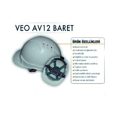 Veo AV12 Havalandırmalı Vinil Bantlı Baret - 2