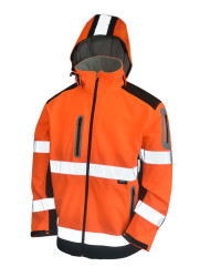 Vizwell VWJK177 Softshell Neon Turuncu Mont - 2