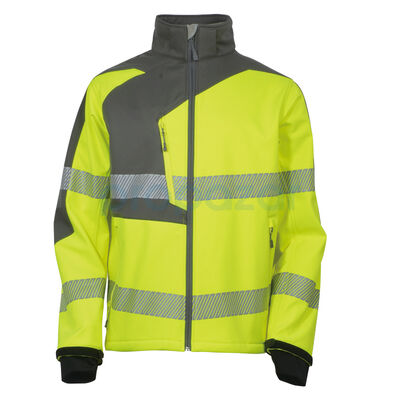 Vizwell VWJK267 Yüksek Görünürlüklü Softshell Ceket Neon Sarı - 1