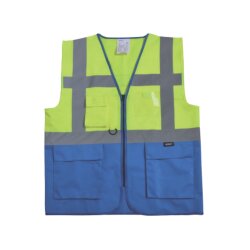 Vızwell VWRW01 Çok Cepli İki Renkli Reflektörlü Mühendis Yeleği Sarı - Vizwell