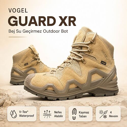 Vogel Guard XR Bej Su Geçirmez Süet Outdoor Trekking Bot - 1