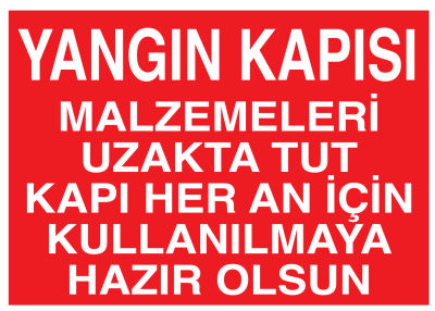 Yangın Kapısı Malzemeleri Uzakta Tut Kapı Kullanıma Hazır Olsun - 1