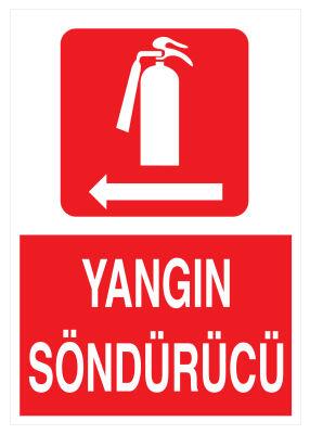 Yangın Söndürücü Sol İş Güvenliği Levhası - Tabelası - 1