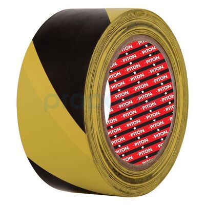 Yer İşaretleme Bandı - PVC Yapışkanlı 50mmx27m Sarı Siyah - 1