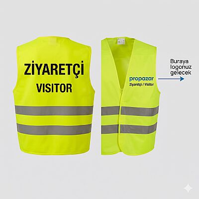 Ziyaretçi Baskılı Reflektörlü İkaz Yeleği - 1